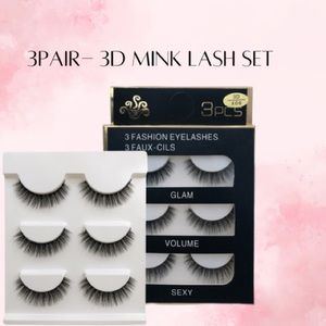 3D Mink Eyelashes(Set of 3)